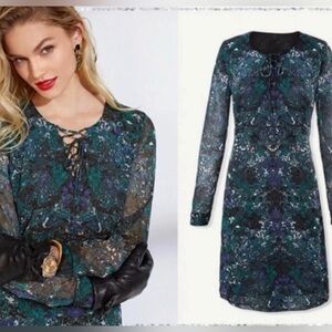 CABI NOEL ETERNITY DAMASK PRINT SHIFT DRESS SIZE XS